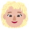 Woman- Medium-Light Skin Tone- Curly Hair emoji on Microsoft